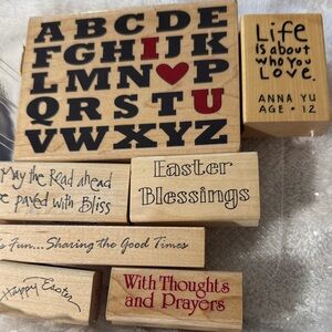 Stampin' Up! Alphabet and Sentiment Stamps - Easter and other fun themes